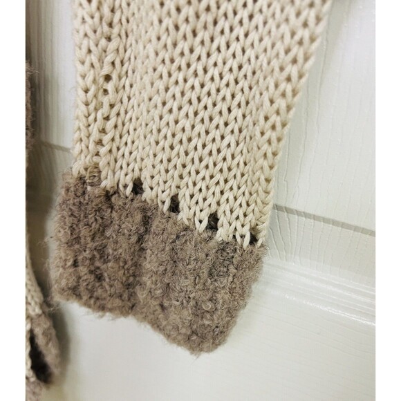 BP Cream Knit Cardigan Sweater Alpaca Wool Cotton Blend V-Neck Long Sleeve S - Picture 4 of 8